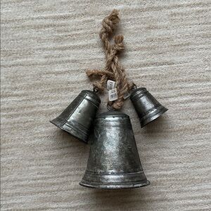 NWT Vintage Bells & Jute Hanger Set Of 3 Trio